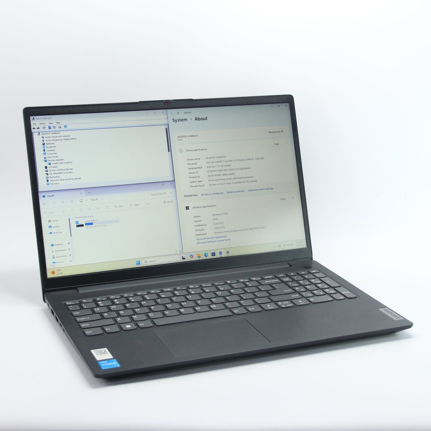 Lenovo, i3-1115G4, 256 Gb SSD/8 Gb RAM