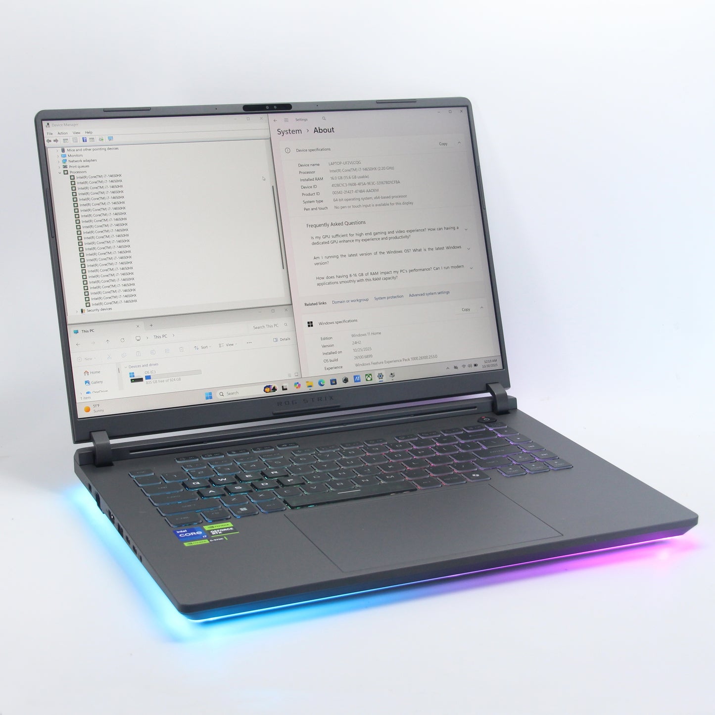 ASUS Rog Strix, RTX 5050, i7-14650HX, 1 Tb SSD/16 Gb RAM