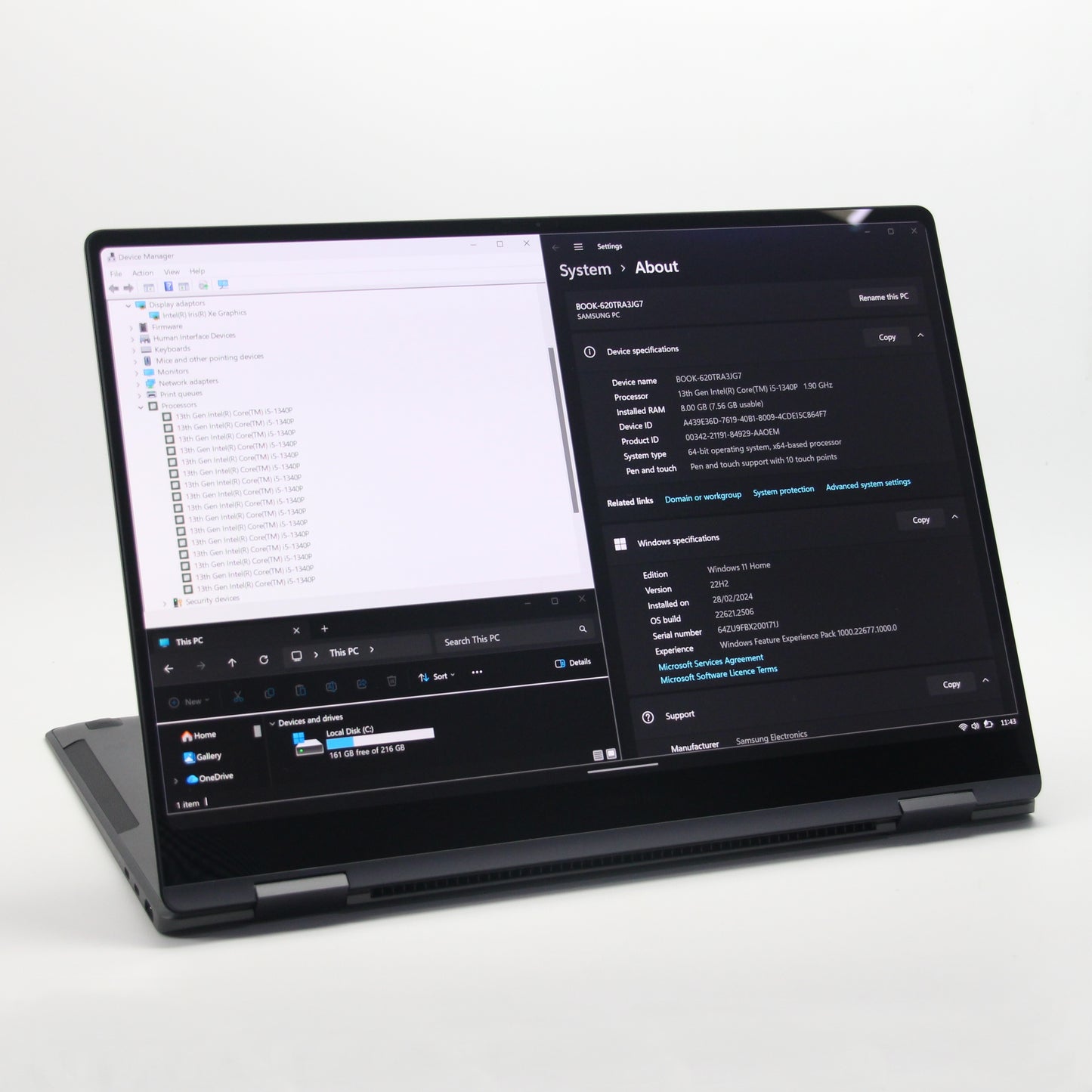 SamsungBook 3 Pro 360 5G - i5-1340P - 256 Gb / 8 Gb RAM