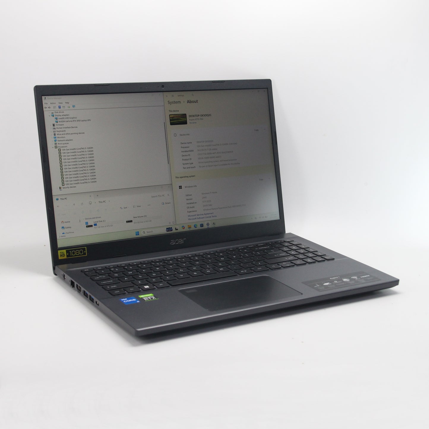 ACER Aspire - Intel i5-1245H - 512Gb/1Tb/16Gb RAM