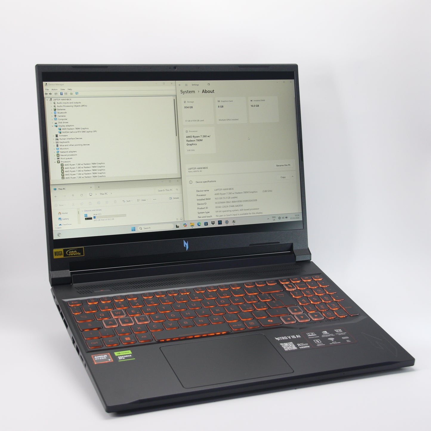 ACER Nitro V16 AI - Ryzen 7 260 - 1 Tb / 16 Gb RAM