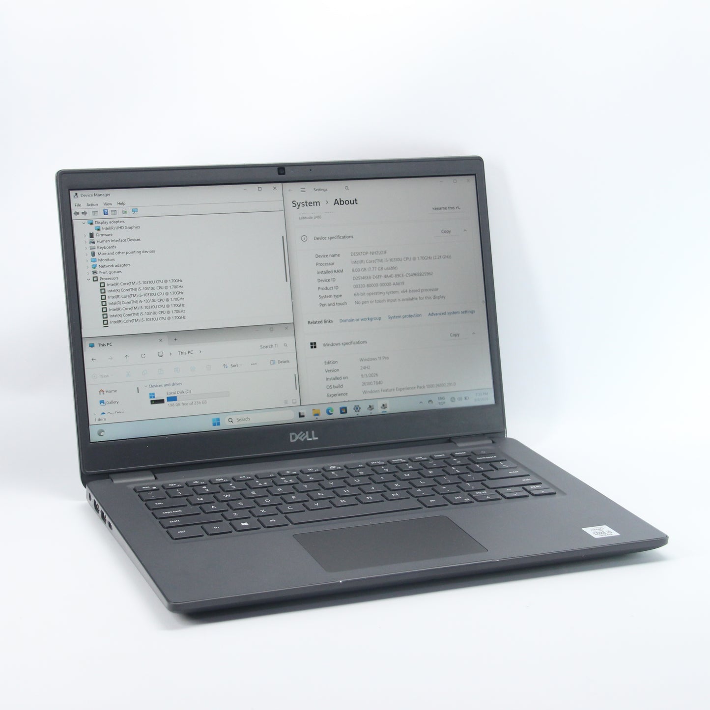 Dell latitude 3410 - i5 -10310U - 256 Gb SSD / 8 Gb RAM