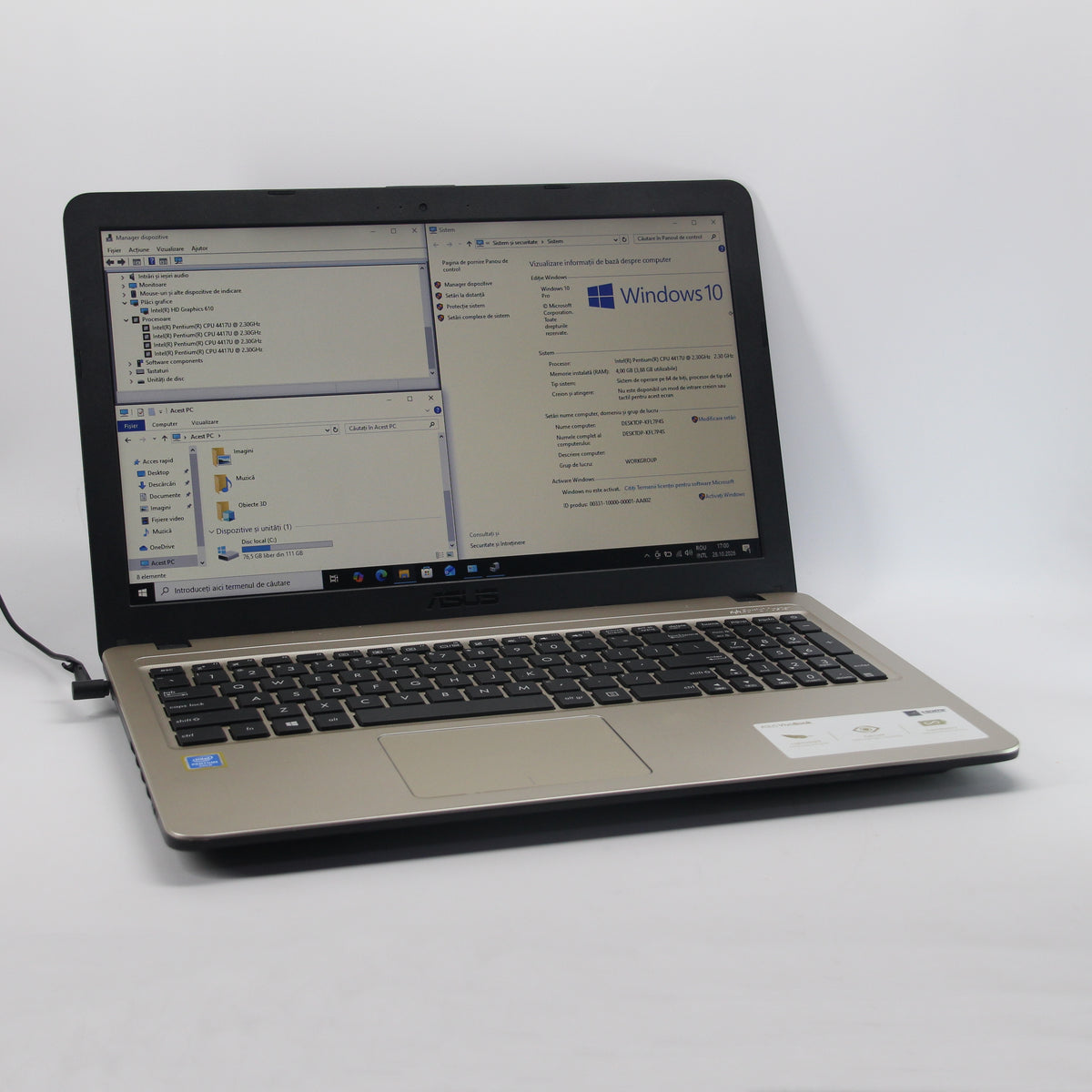 ASUS X540U - Intel Pentium 4417U - 128 Gb SSD / 4 Gb RAM