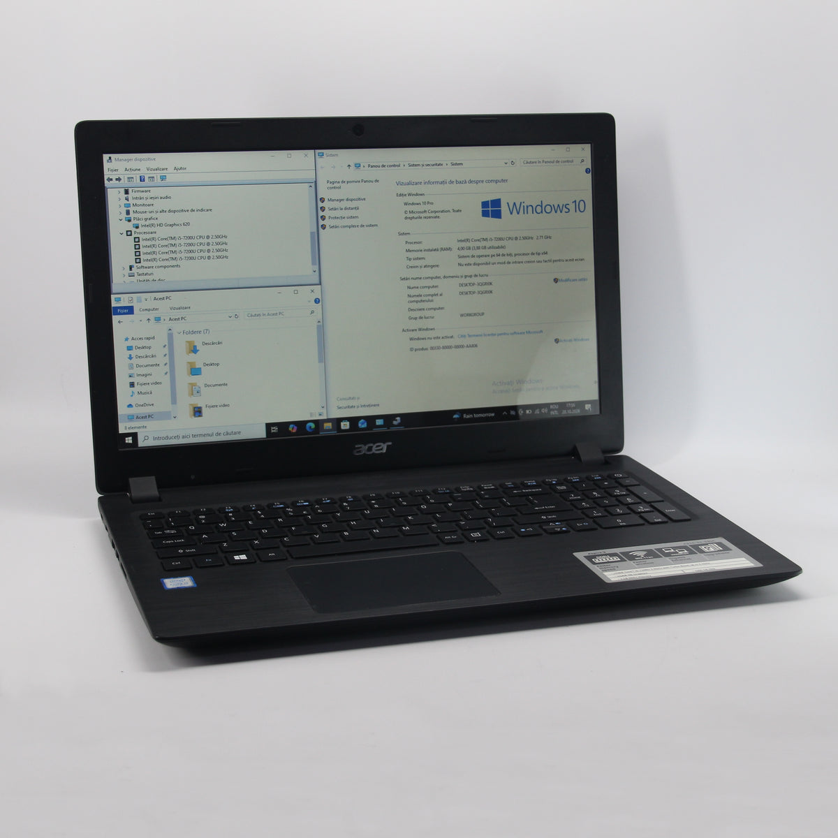 Acer  - Intel i5-7200U - 256 Gb SSD / 4 Gb RAM